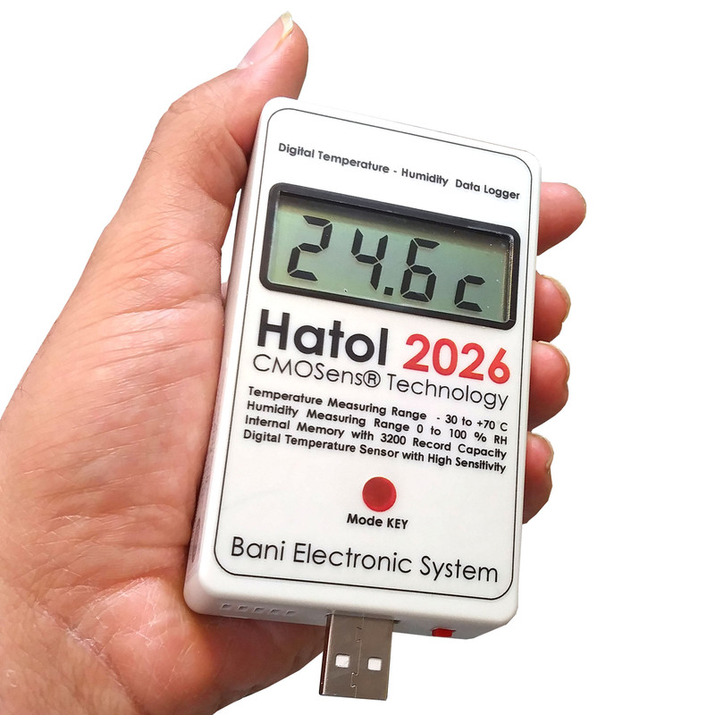 دیتالاگر دما و رطوبت پرتابل Hatol مدل 2026